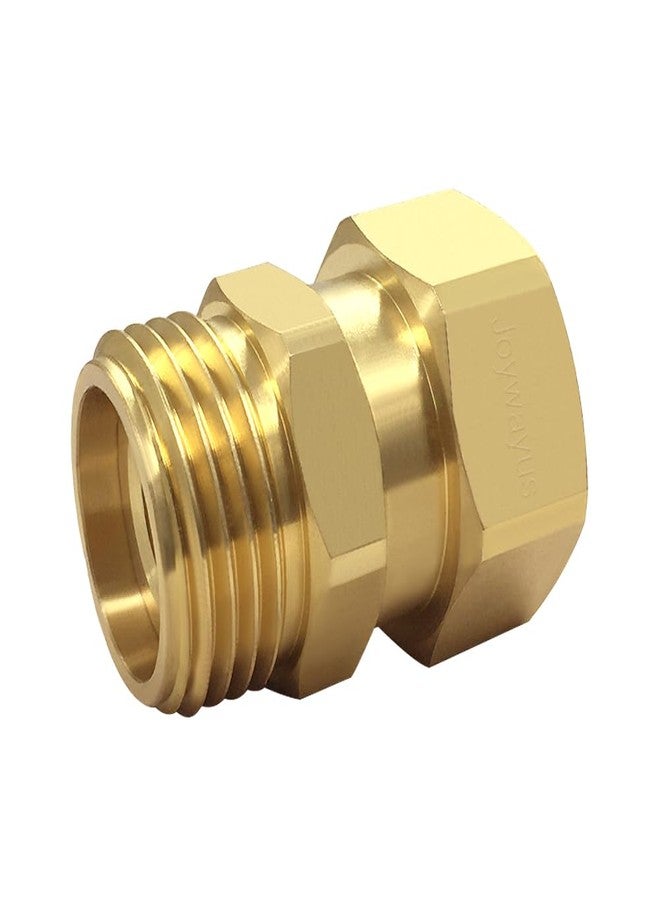 Joywayus Brass Garden Hose Swivel Connector 3/4" GHT Female x 3/4" GHT Male 360 Degree Swivel No Kinking Adapter - Image 1